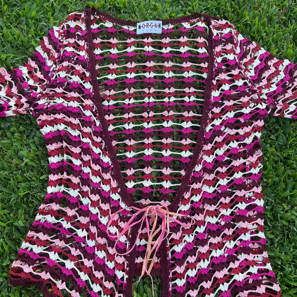 crotchet cardigan/cover up by brand morgan tricot!